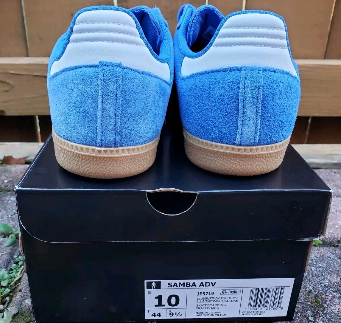 New Adidas Samba ADV Blue Bird Football/ Skateboarding Shoes