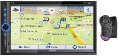 FARENHEIT CAR 2-DIN 7'' LCD MONITOR GPS NAVIGATION DVD CD STEREO BLUETOOTH REMOTE