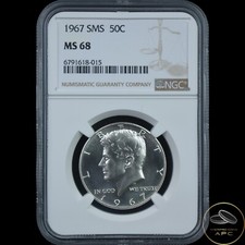 1967 Kennedy Silver Half Dollar NGC MS68 SMS Special Mint Set