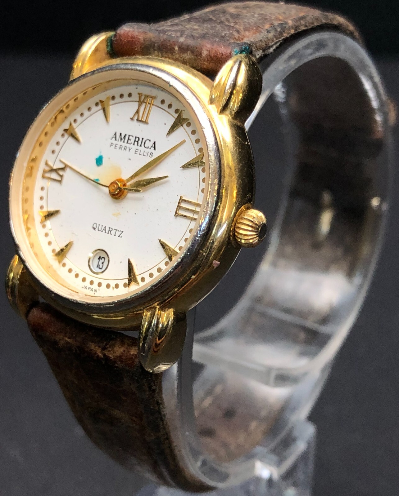 Vintage Perry Ellis Women's Analog Watch Untested May Require Battery or Repair