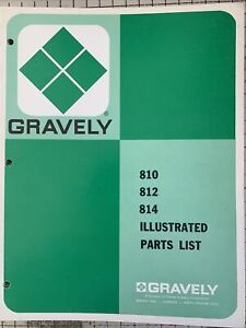 Gravely Illustrated Parts List 810 812 814 (7-72) Form 19696P1 NOS