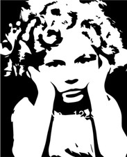 Shirley Temple Black VINYL DECAL STICKER  actress Bright Eyes movie star 1930's
