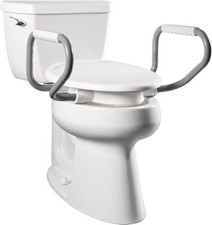 BEMIS E85320ARM000 Clean Shield Closed Front Toilet Seat White  Support Arms
