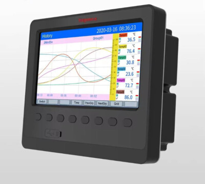 Papierlose Datalogger Chart Recorder RS485  PT 100 4ch input   4 relais output