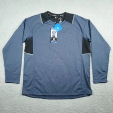 Spyder Active Mens Large Long Sleeve Shirt Blue Performance NWT Athletic Casual
