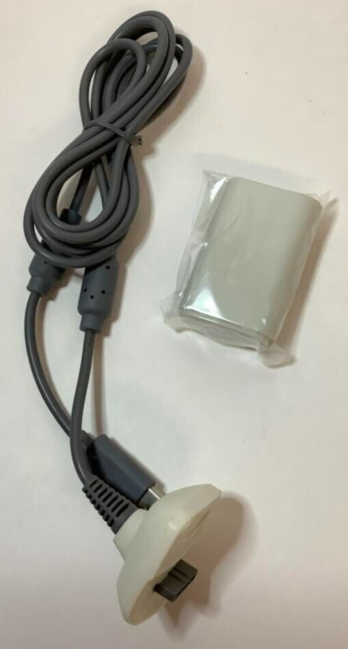 NEW Play & Charge Kit WHITE for XBOX 360 Game Hand Controller Battery+USB Cable