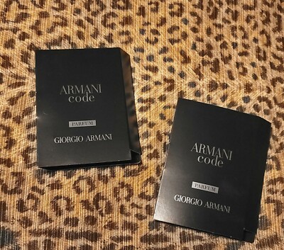 Pair Of Armani Code  Parfum  .04 Oz. Travel Samples - NIP