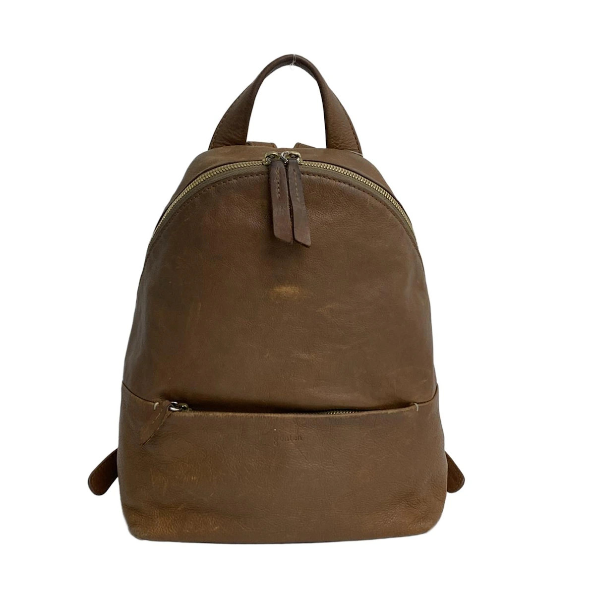 genten - Brown Leather Backpack - image 1
