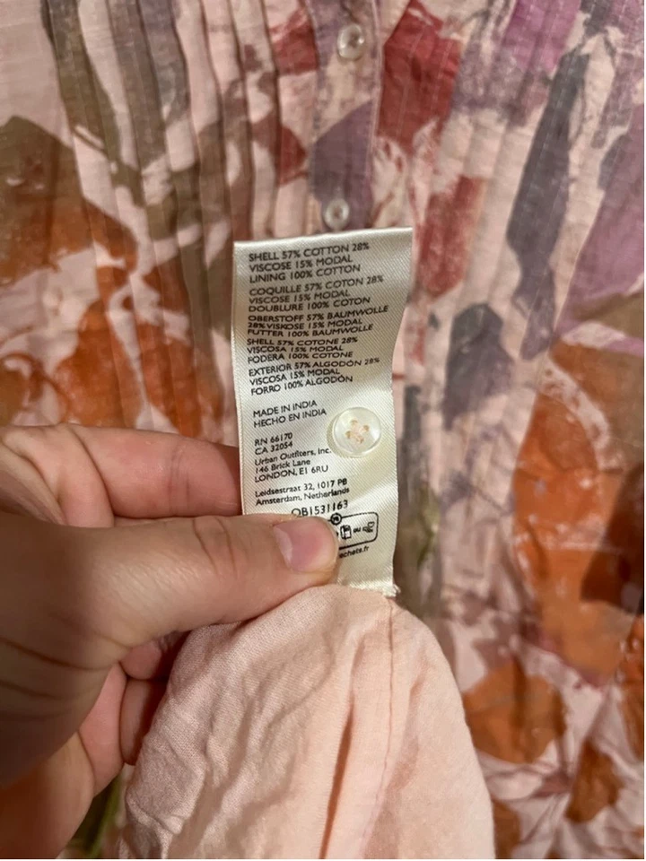 Maxi Vestido Anthropologie Maeve The Cassandra Acuarela Floral Neutro Talla XL Foto 4 de 4