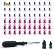 60 PCS Tire Plugs Screw Type, Tubeless Tire Repair Rubber Nail Kit, Quickfix Tir