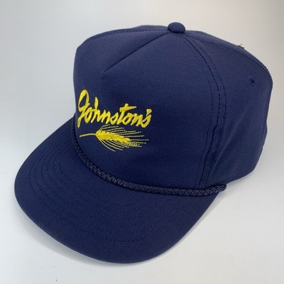 Johnston's Trucker Hat Grain Blue Rope Adjustable Snap OSFA YoungAn Cap Vintage