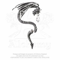 Alchemy England Crystal Dragon Ein Ohrstecker Mit Kristall Rechtes Ohr Zinn