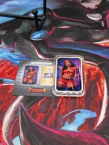 Bullion Baddies Framed Frida Nice 1 oz Silver Bar