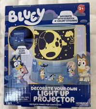 Bluey Decorate Your Own Light Up Projector, Night Light for Kids With Stickers
