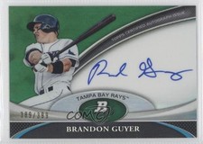 2011 Bowman Platinum Prospect Green Refractor 389/399 Brandon Guyer Auto 0tx