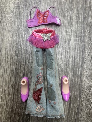 2007 Bratz Doll Lina Fashion Pixiez RARE Outfit Top Pants And Shoes Feet HTF!