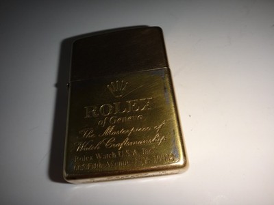 Year 2016 Brass Zippo Lighter ROLEX Geneva MASTERPIECE WATCH CRAFTSMANSHIP Logo