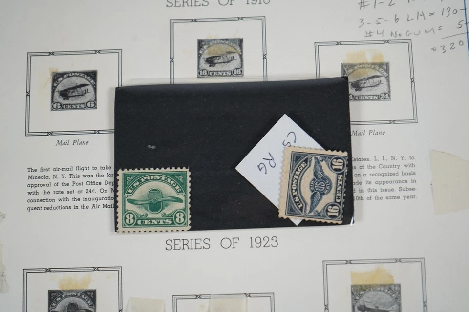 US 1918-1962 AIR MAIL COLLECTION OF 70+ STAMPS ALL MINT ON WHITE ACE PAGES - Image 2 of 4