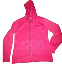 Ariat Women's Jacket Full Zip Hood Pockets PINK sz Med. Lt Weight.
