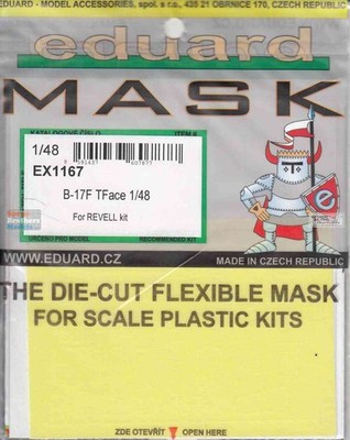 EDUEX1167 1:48 Eduard Mask - B-17F Flying Fortress TFACE (REV kit)