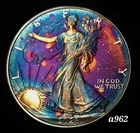 2026 American Silver Eagle Colorful Rainbow Toning #a962