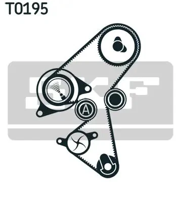 Kit de distribution + pompe à eau Matière plastique VKMC 03259 SKF pour MAZDA - Photo 2/4