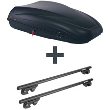 Dachbox G3 Krono 400 + Dachträger Menabo für Chevrolet Lacetti Kombi Typ J200