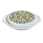 Vintage Pyrex Divided 1 1/2 Quart Casserole Dish W/ Lid #31 EUC USA Made Green