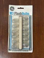 Vintage GE White M3B Flash Bulbs 12 Pack, Camera Photography