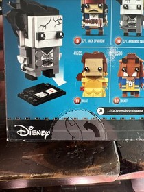 2 PIRATES CARIBBEAN ~ Lego BRICK HEADZ Lot ~ CAPTAIN SPARROW 41593 Salazar 41594