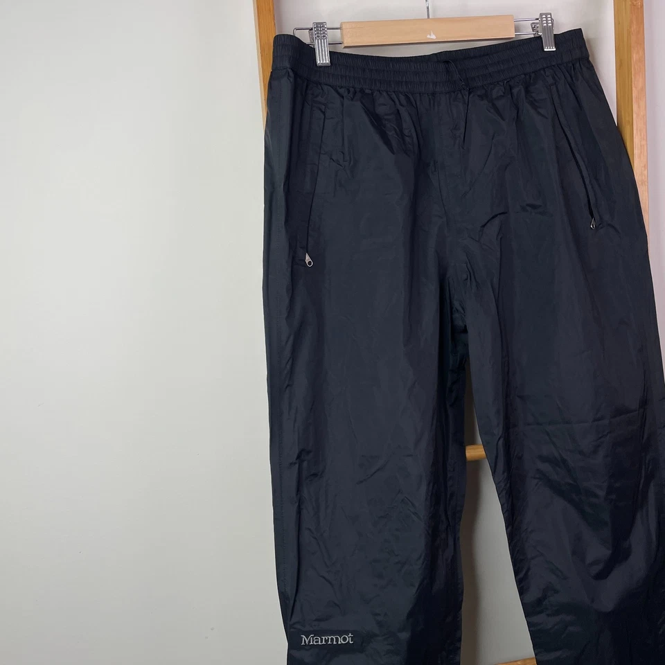 Marmot Track Pants Mens Large Black Hiking Camping Outdoor Drawstring Pockets - image 3 of 4