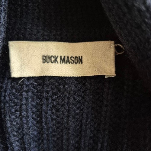 Men's Buck Mason Shawl Collar Cardigan Navy Size XL - Picture 11 of 12