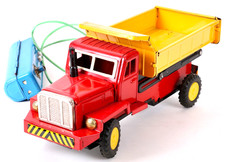 Vintage Fernlenk LKW Blechspielzeug Japan 7343 Scherenkipper