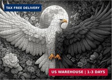 Flower Eagle Puzzles for Adults 1000 Pieces Nature, Magic Bird Black White Art J