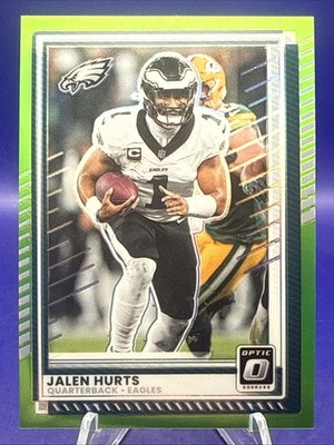 2025 Panini Donruss Optic - Jalen Hurts #14 Neon Green Prizm /199