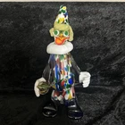 VTG Venetian Murano Hand Blown Art Glass Circus Clown w/Ball Swirl Marble