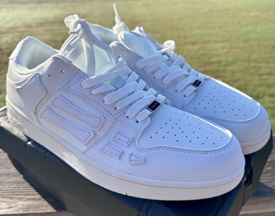 AMIRI Skel Top Bones Low Men's Sneakers White On White Lace Up US11/EU 45