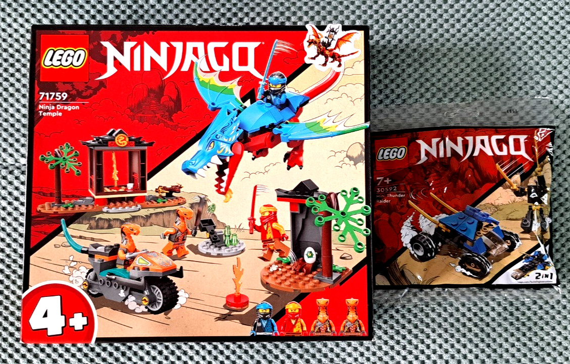 LEGO NINJAGO 71759 Dragon Temple + 30592 Mini Lightning Dragon Jet Polybag