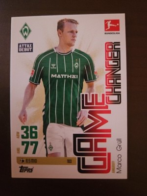 Marco Grüll Gamechanger Werder Bremen Topps Match Attax Bundesliga 25-2026