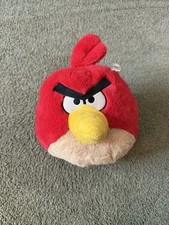 RARE Angry Birds Red Plush Stuffed Bird Commonwealth No Sound 2010 EUC