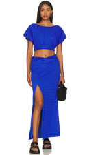 Free People Blue Tovah Crop Top & Maxi Skirt ...