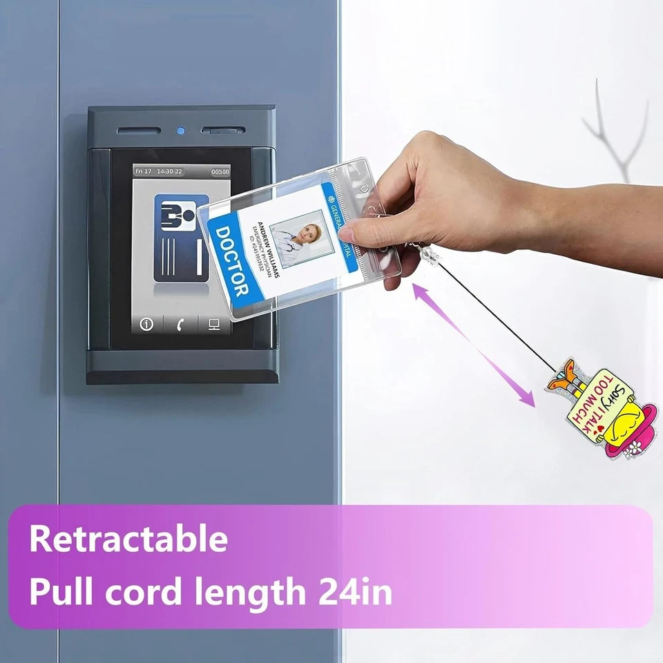 Divertido carrete de insignia retráctil enfermera Sorry I Talk demasiado clip soporte de identificación EMT regalo Foto 4 de 4