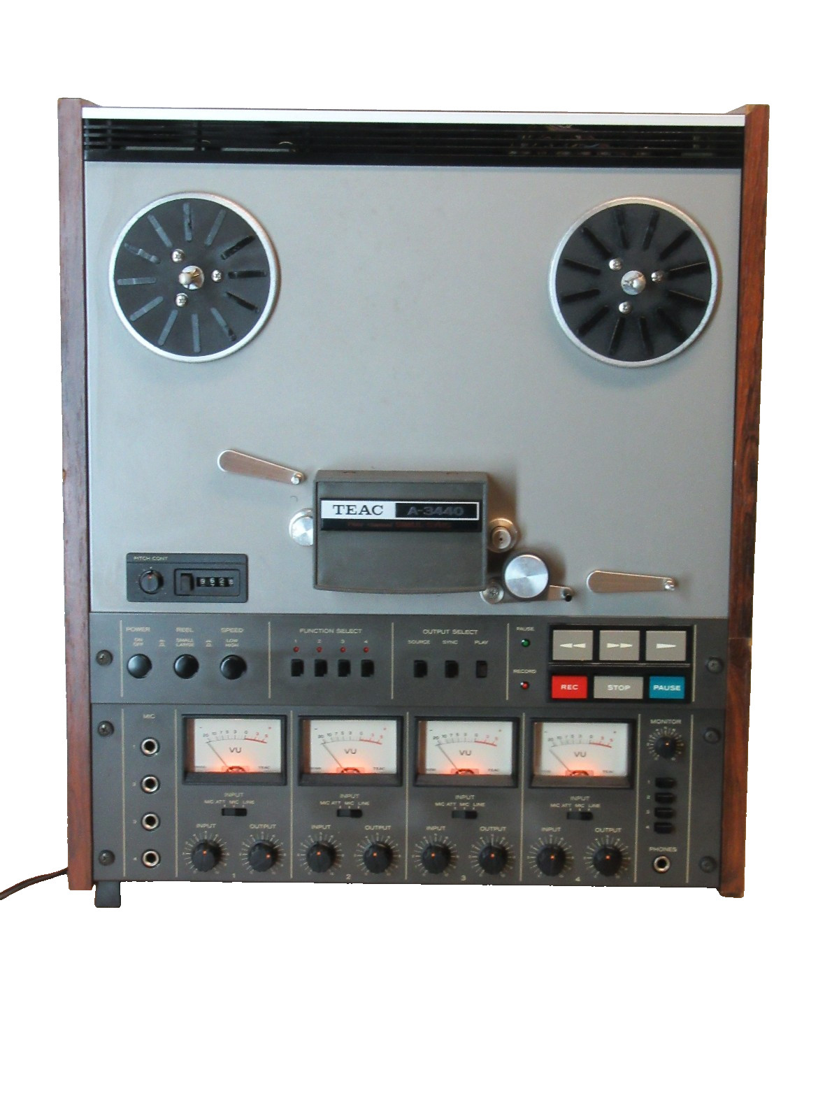 TEAC A-3440 reel to reel four channels tape recorder deck