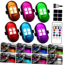 Upgraded Wireless LED Lights for Car, Rechargeable Interior Car Lights 6pcs