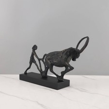 Abstrakte Eisenskulptur abstraktes Design Eisenstatue nordischer Stil f&uuml;r Hotel