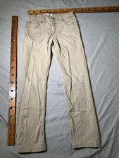 Levis 511 Jeans Youth Boys Sz 16 28x30 Beige Denim Slim Grunge Pants