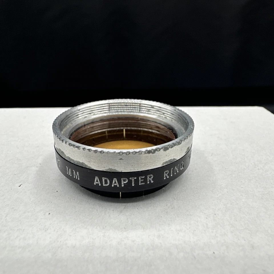 Tiffen Series 5 Yellow Filter w/ 27mm Adapter Ring – Vintage USA B&W Camera - Image 2 of 4