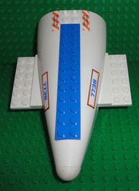 LEGO 7738 Airplane Fusealge Jet Plane Part 55088 Orange White~City~Coast Guard