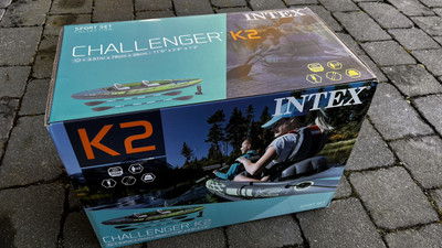 Intex Challenger K2, 2 Personen-Kajak Set inkl. Alu-Paddel und Pumpe NEU OVP
