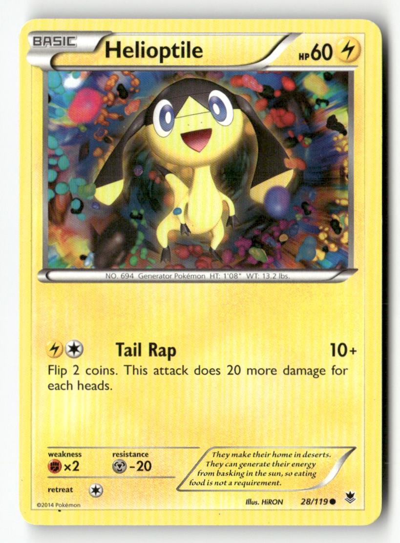 Helioptile 28/119 Common Phantom Forces Pokemon Lightly Played